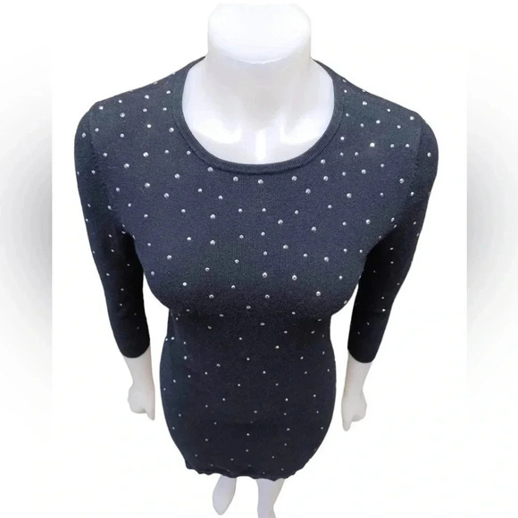 Michael Kors Three Quarter Sleeve Studded Sweater Dress Size XS - Picture 5 of 12